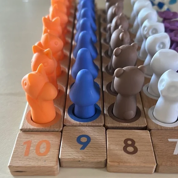 Lovevery Montessori Math Bars & Number Tiles, Nature Counters - Picture 8 of 8